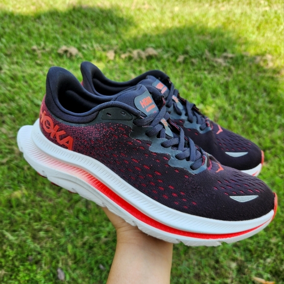 Hoka Shoes - Hoka Women's One-One Kawana Black- Red Casual-Athletic Running Sneakers Size 7D